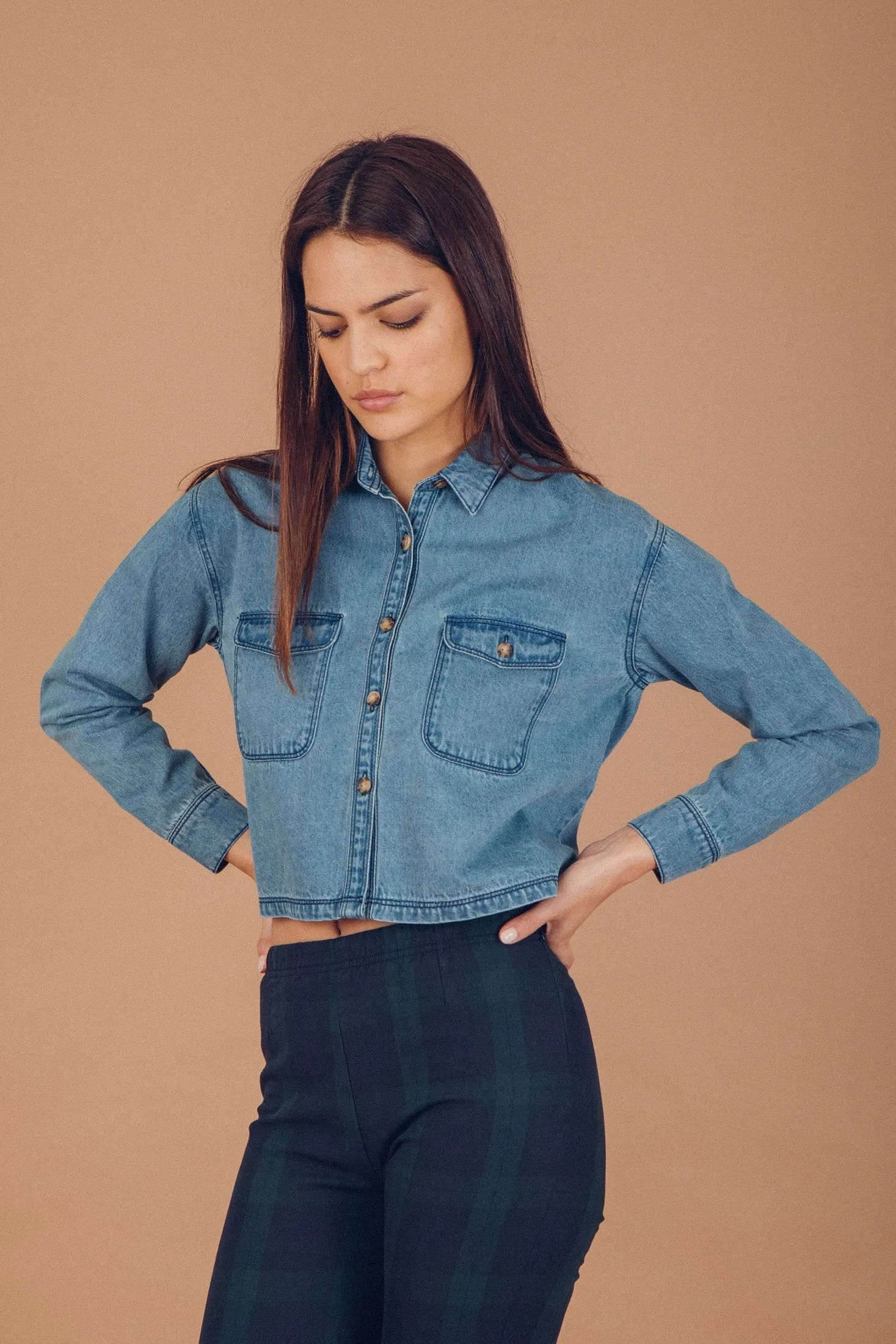 Afends Womens Bygone - Denim Shirt