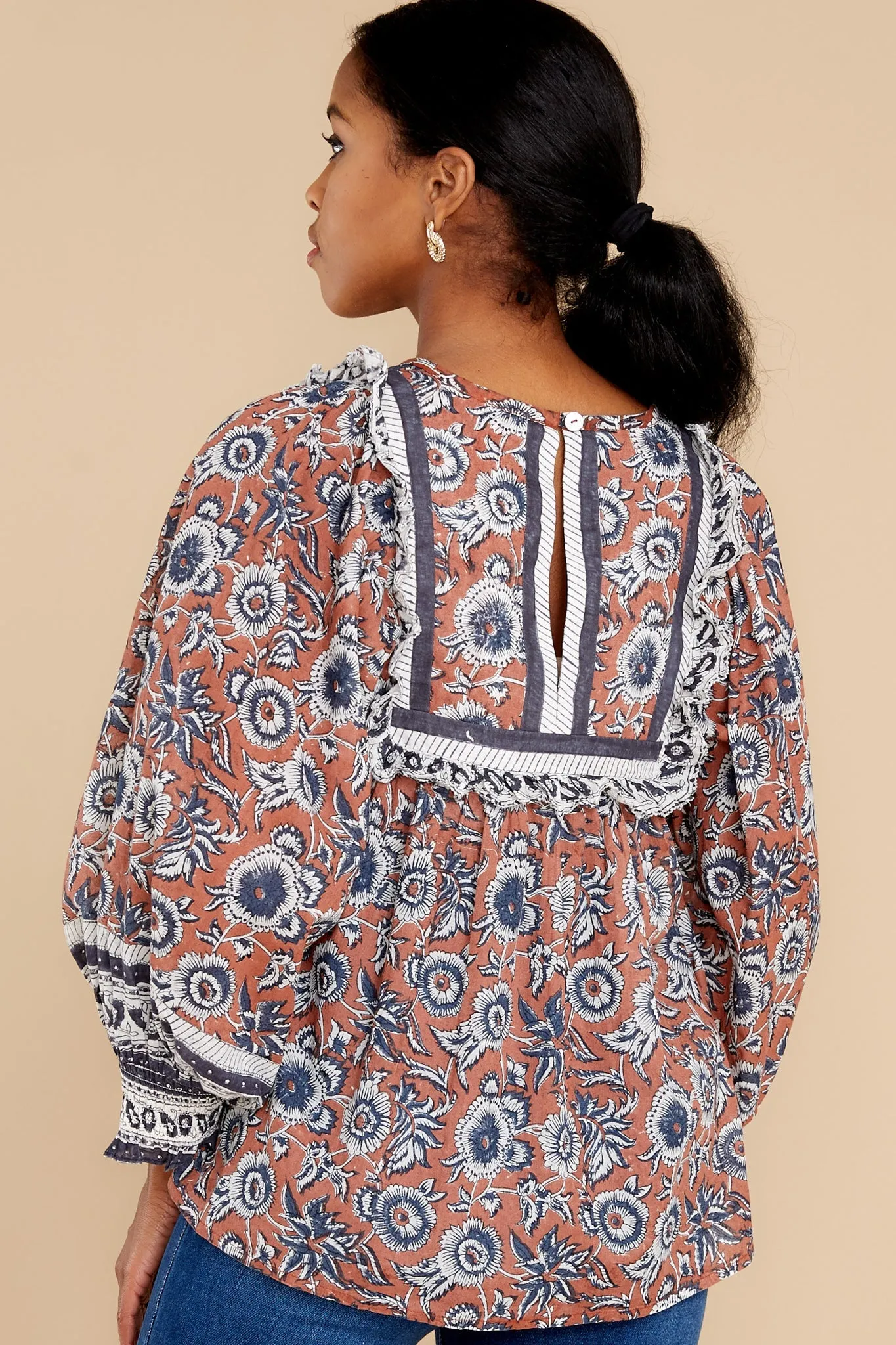 Amy Sienna Block Print Blouse