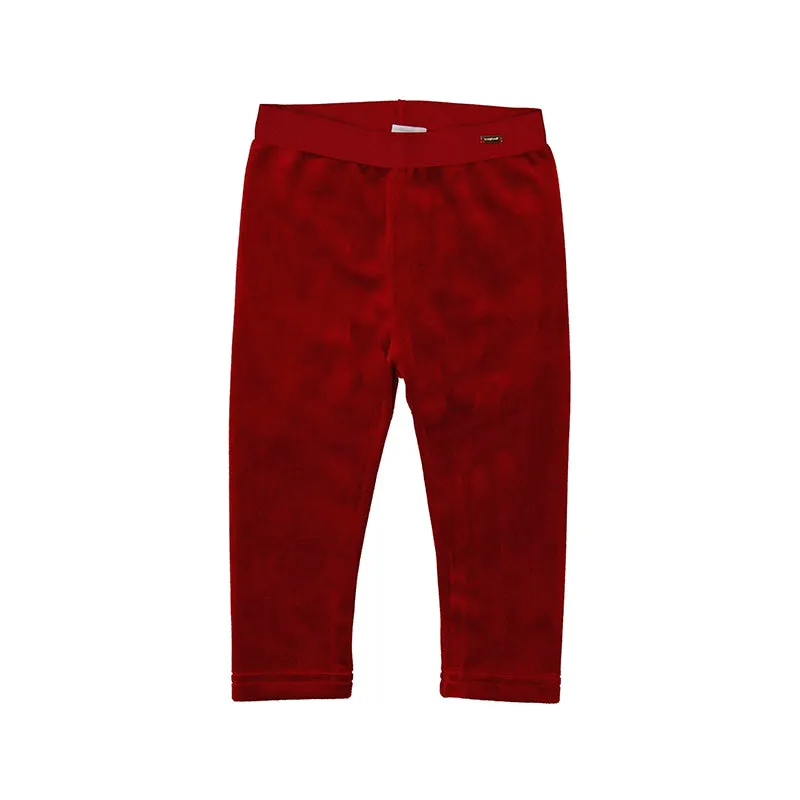 Baby Basic Cherry Velvet Leggings