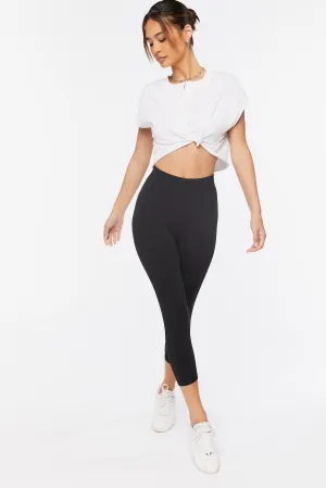 Basic Organically Grown Cotton Capri Leggings