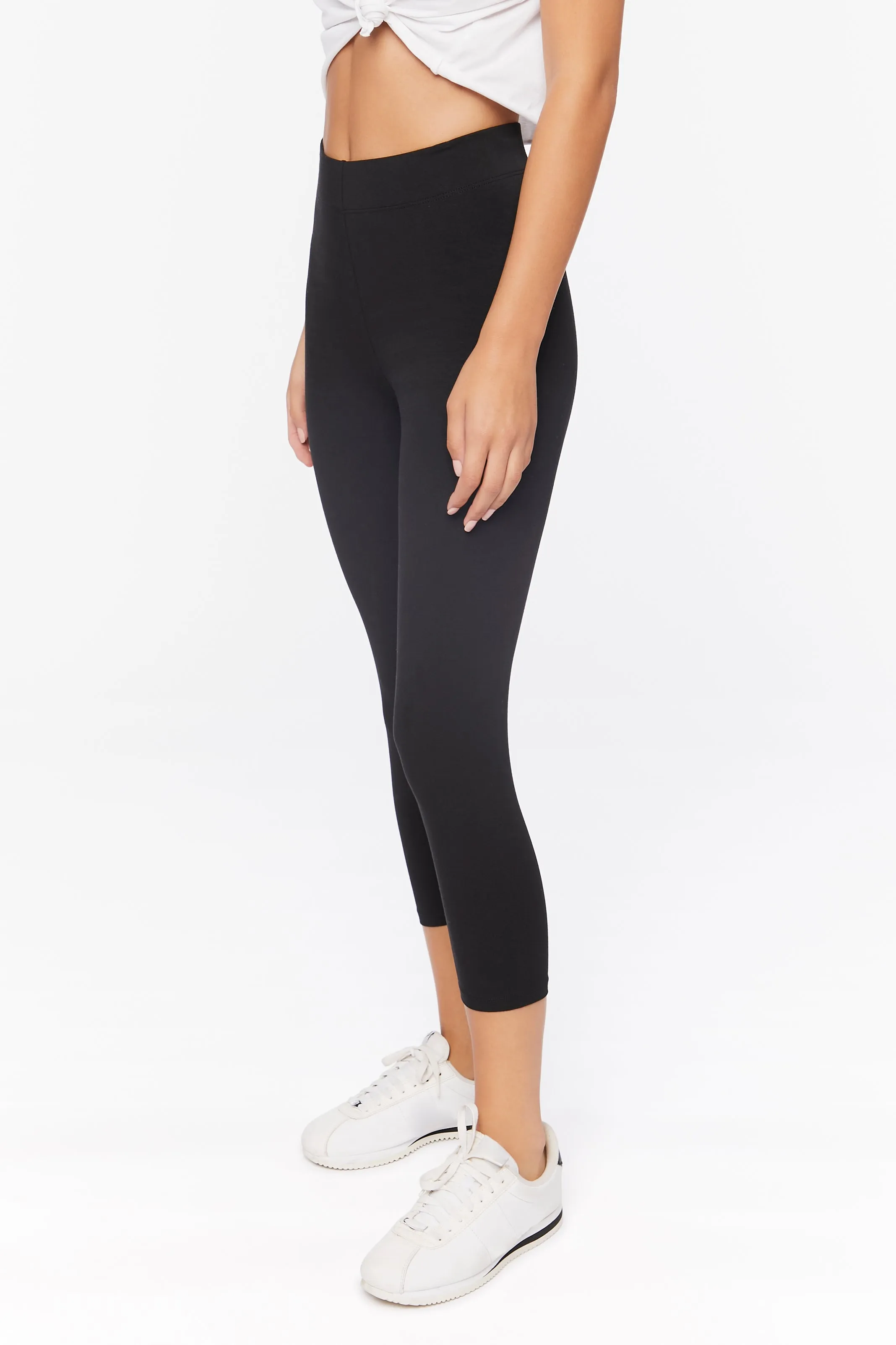 Basic Organically Grown Cotton Capri Leggings