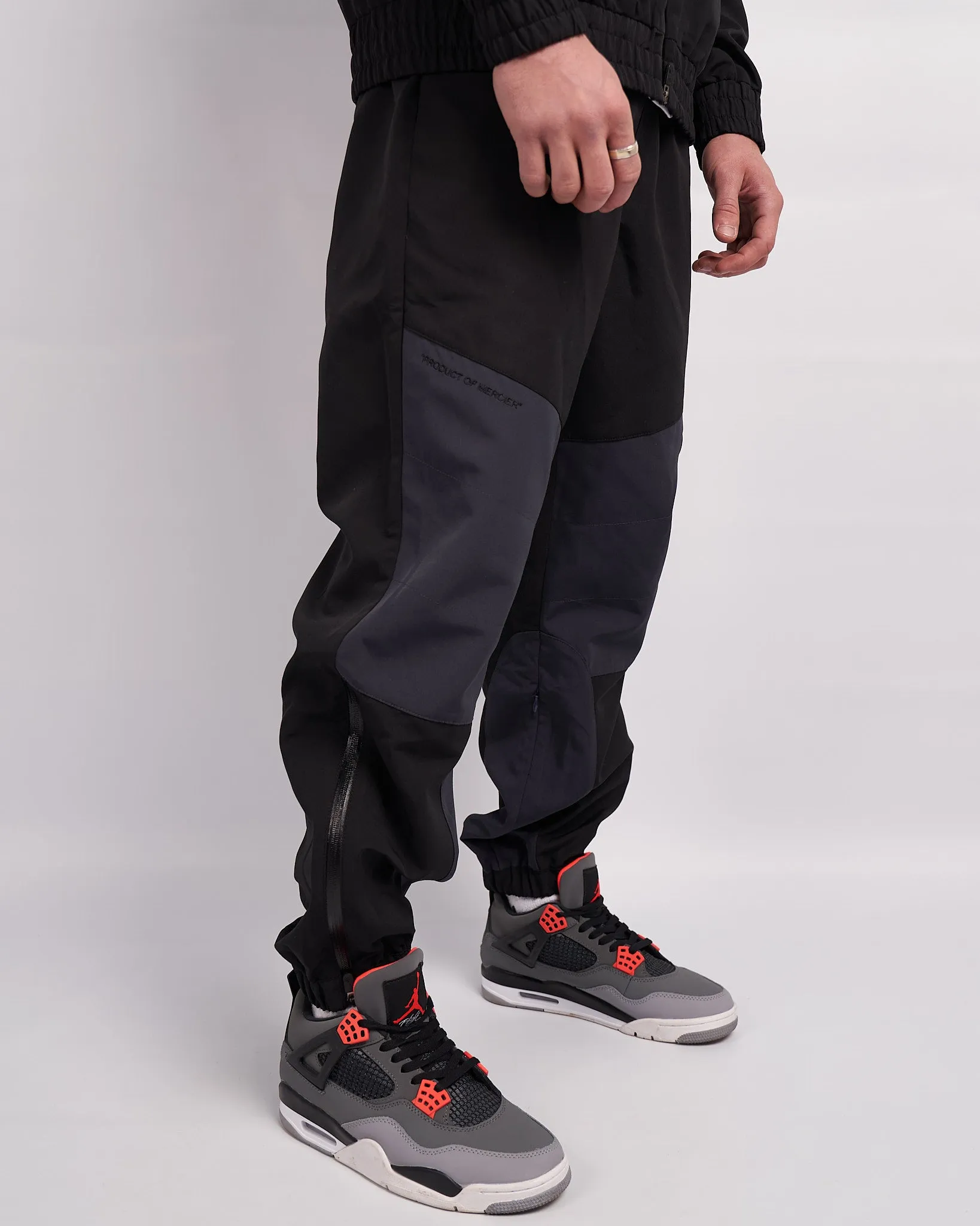 Black Grey Utility Panelled Cargos