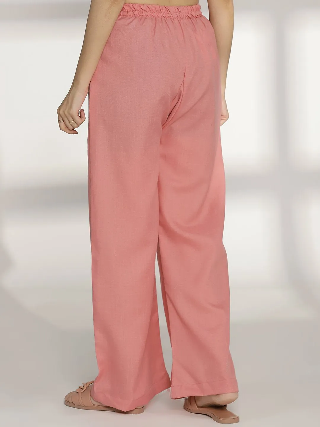 Blush CottonSlub Palazzo