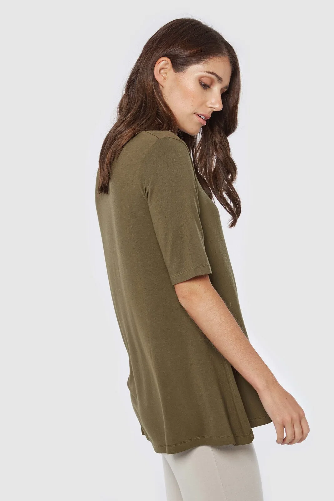 Carter Tunic Top - Dark Olive