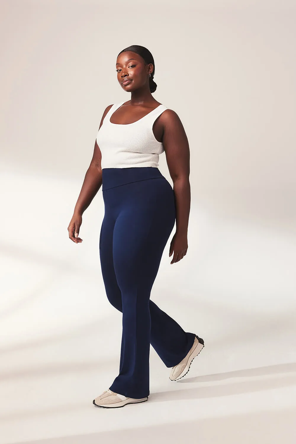 Curve lightweight Flare Leggings - Navy