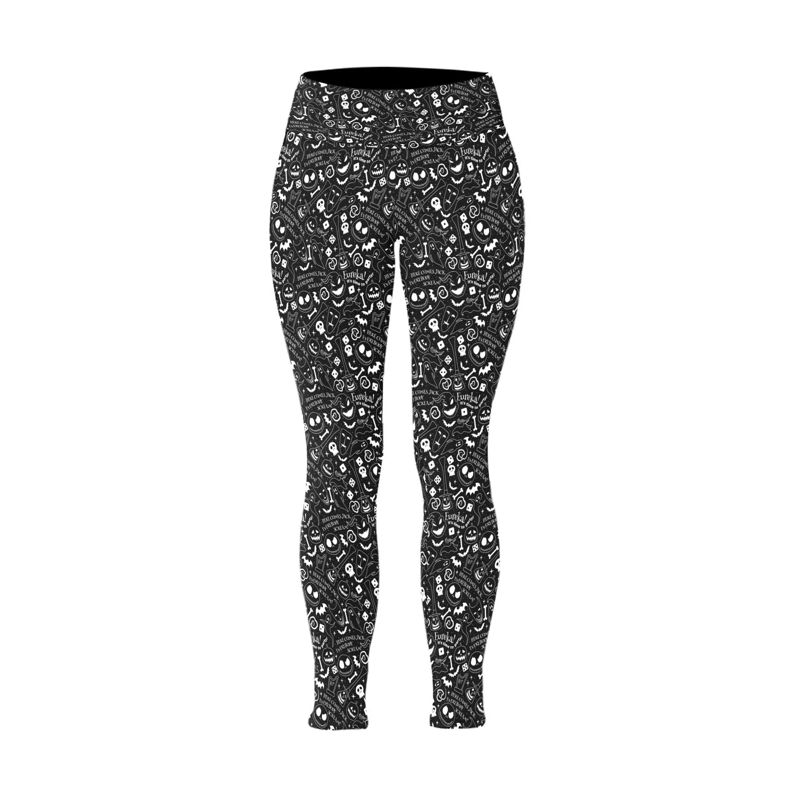 Disney Nightmare Before Christmas Everybody Scream Women's Plus Size Athletic Leggings