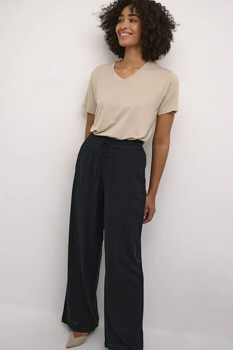 ELASTIC PULL ON WIDE LEG PANT