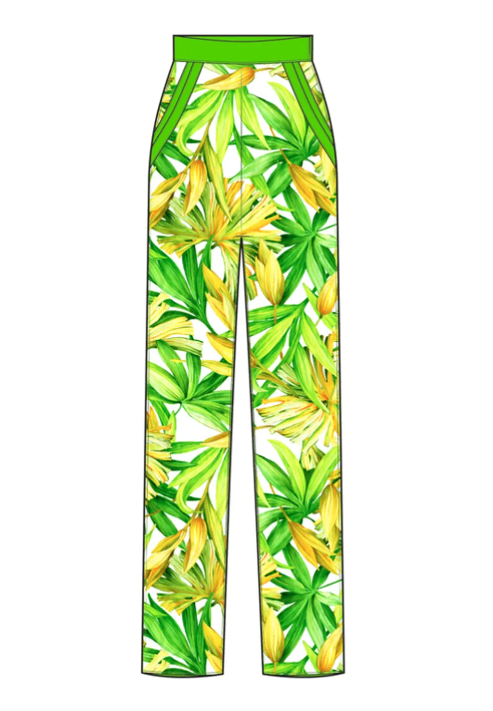 Euphoria - Secret Garden Pants (Neon Green)