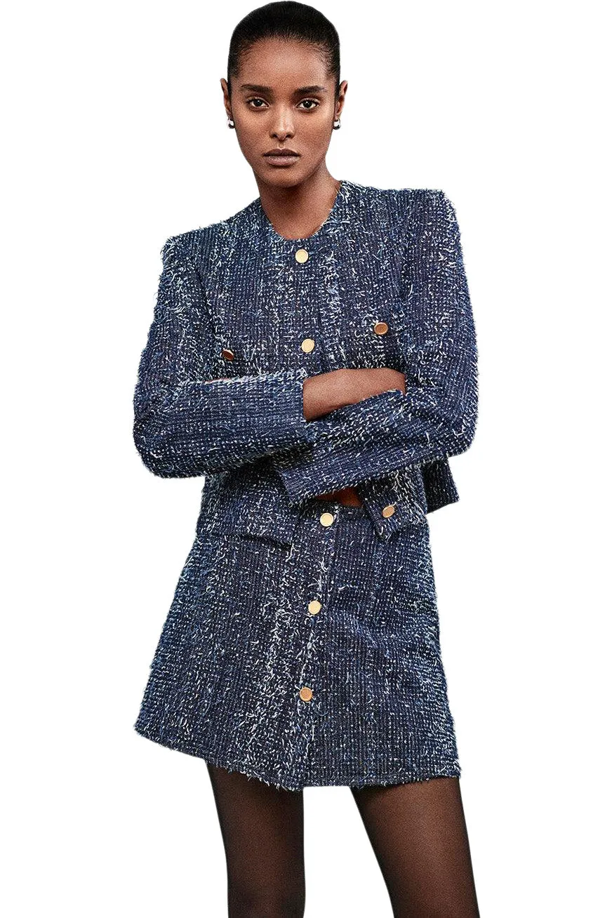 Frame Denim Boucle Jacket in Magic