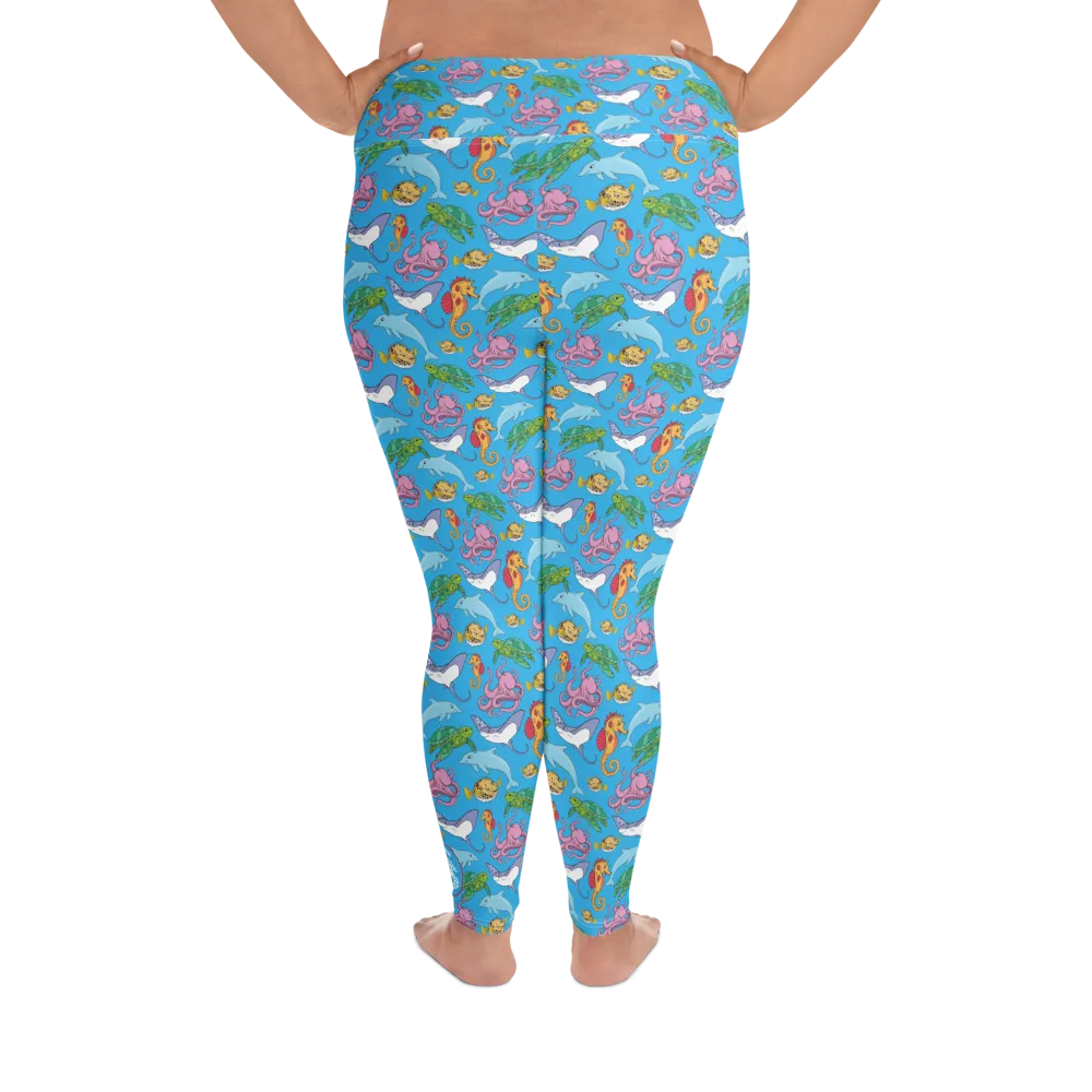 Happiest Ocean Plus Size Leggings