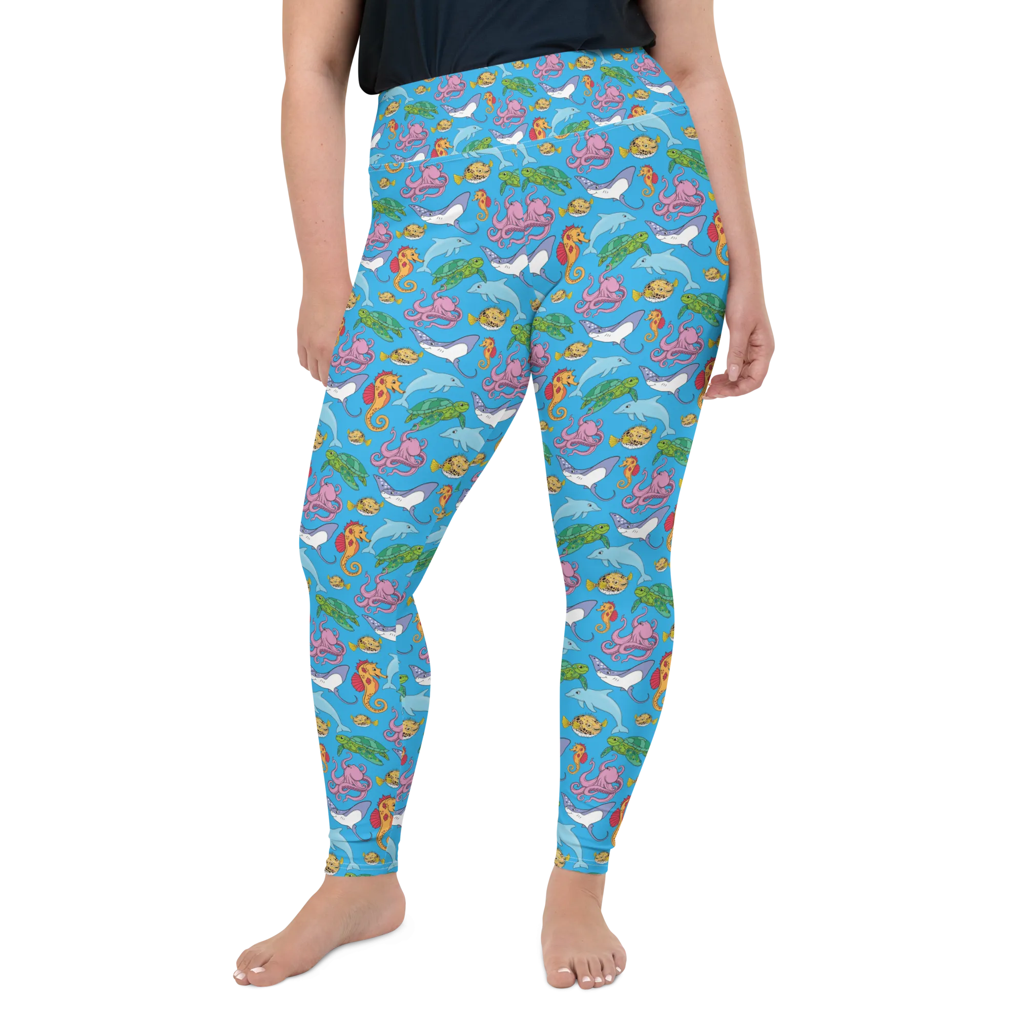 Happiest Ocean Plus Size Leggings