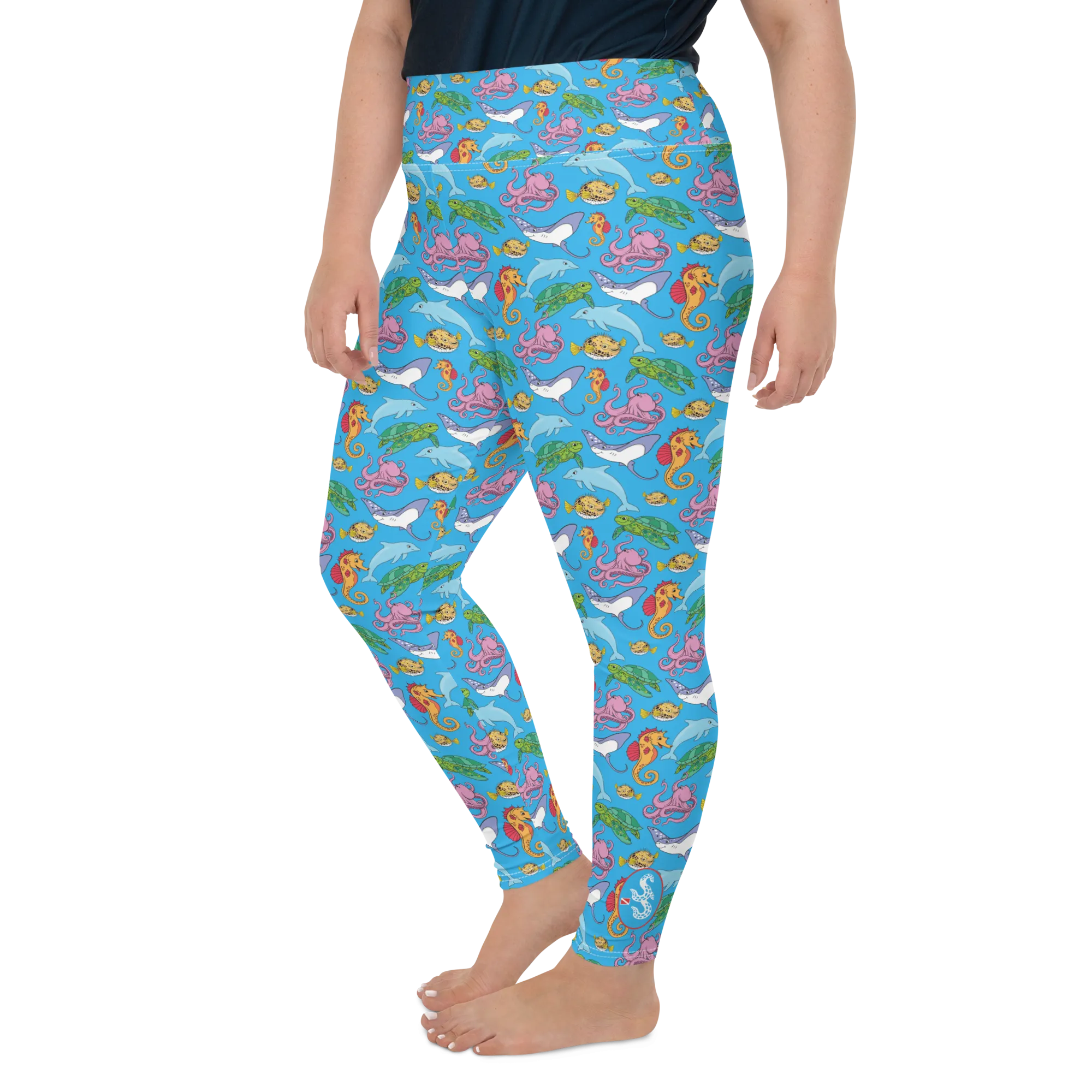 Happiest Ocean Plus Size Leggings