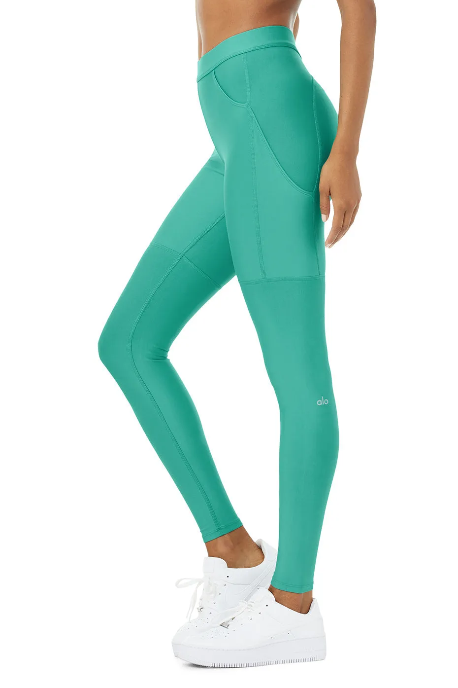 High-Waist 4 Pocket Utility Legging - Ocean Teal