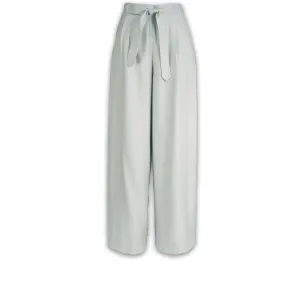 J. Peterman Women's Relaxed Fit Tie Belt Wide Leg Pants in Slate