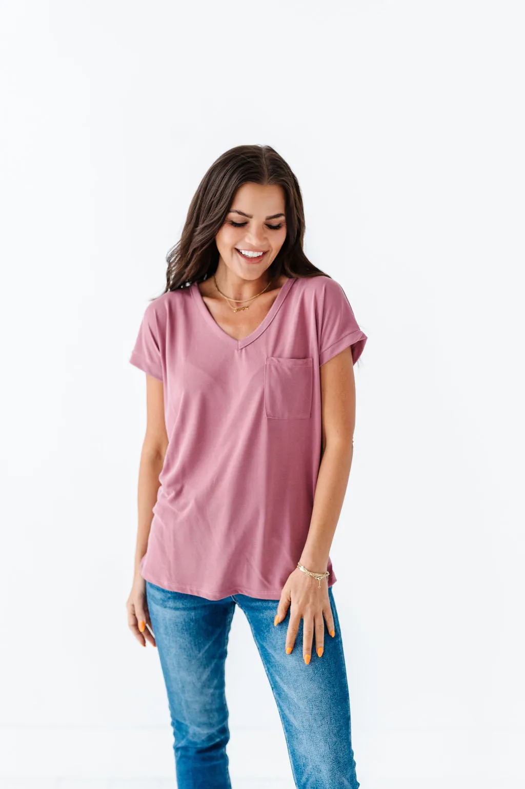 Jersey Girl Top in Mauve