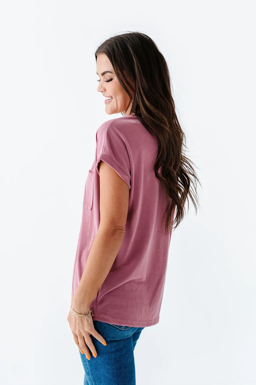 Jersey Girl Top in Mauve