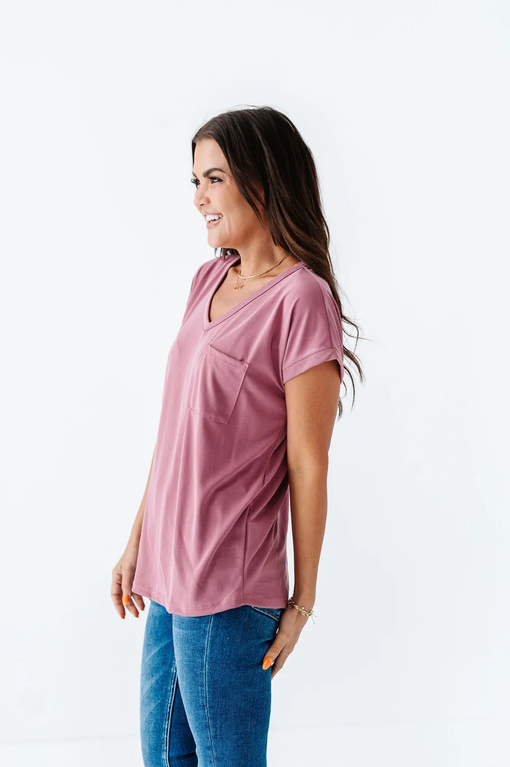 Jersey Girl Top in Mauve