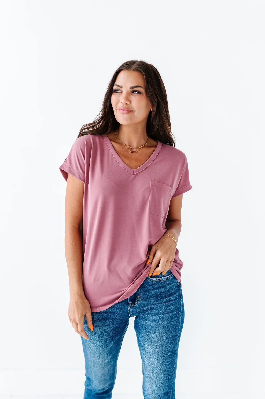 Jersey Girl Top in Mauve