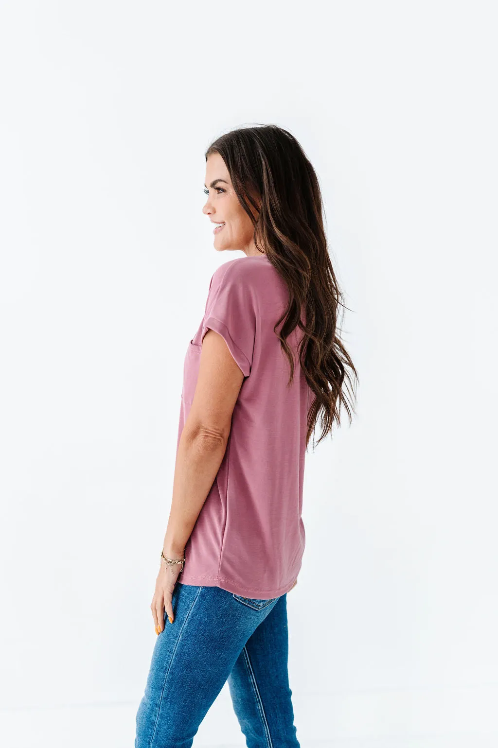 Jersey Girl Top in Mauve