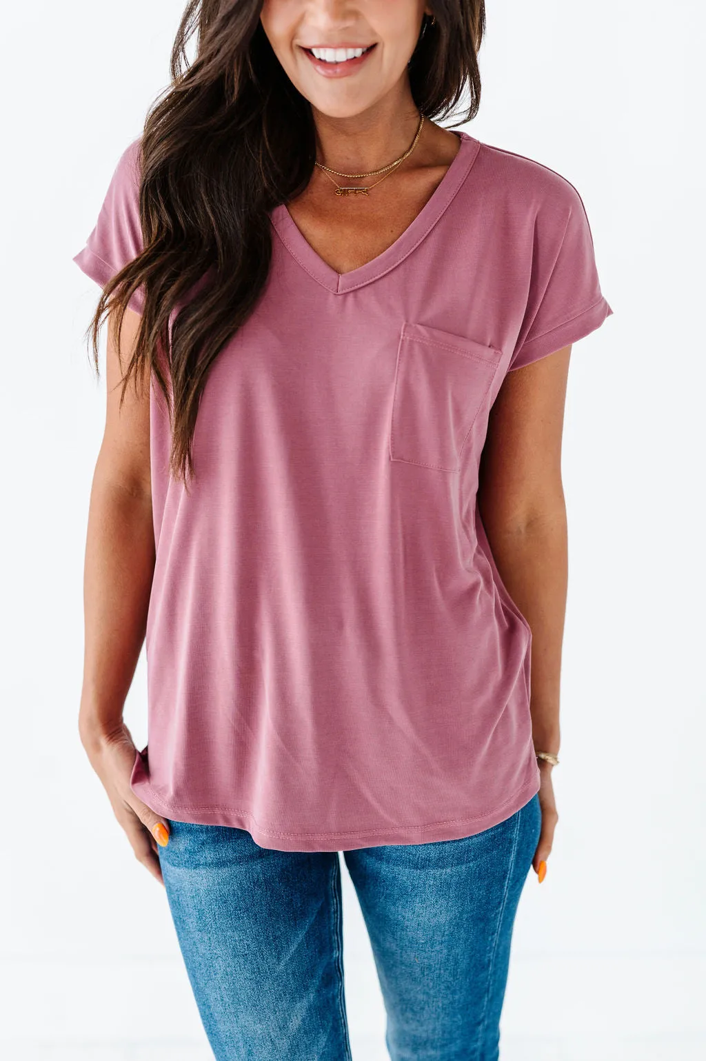 Jersey Girl Top in Mauve