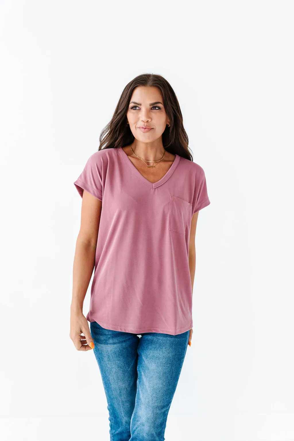 Jersey Girl Top in Mauve