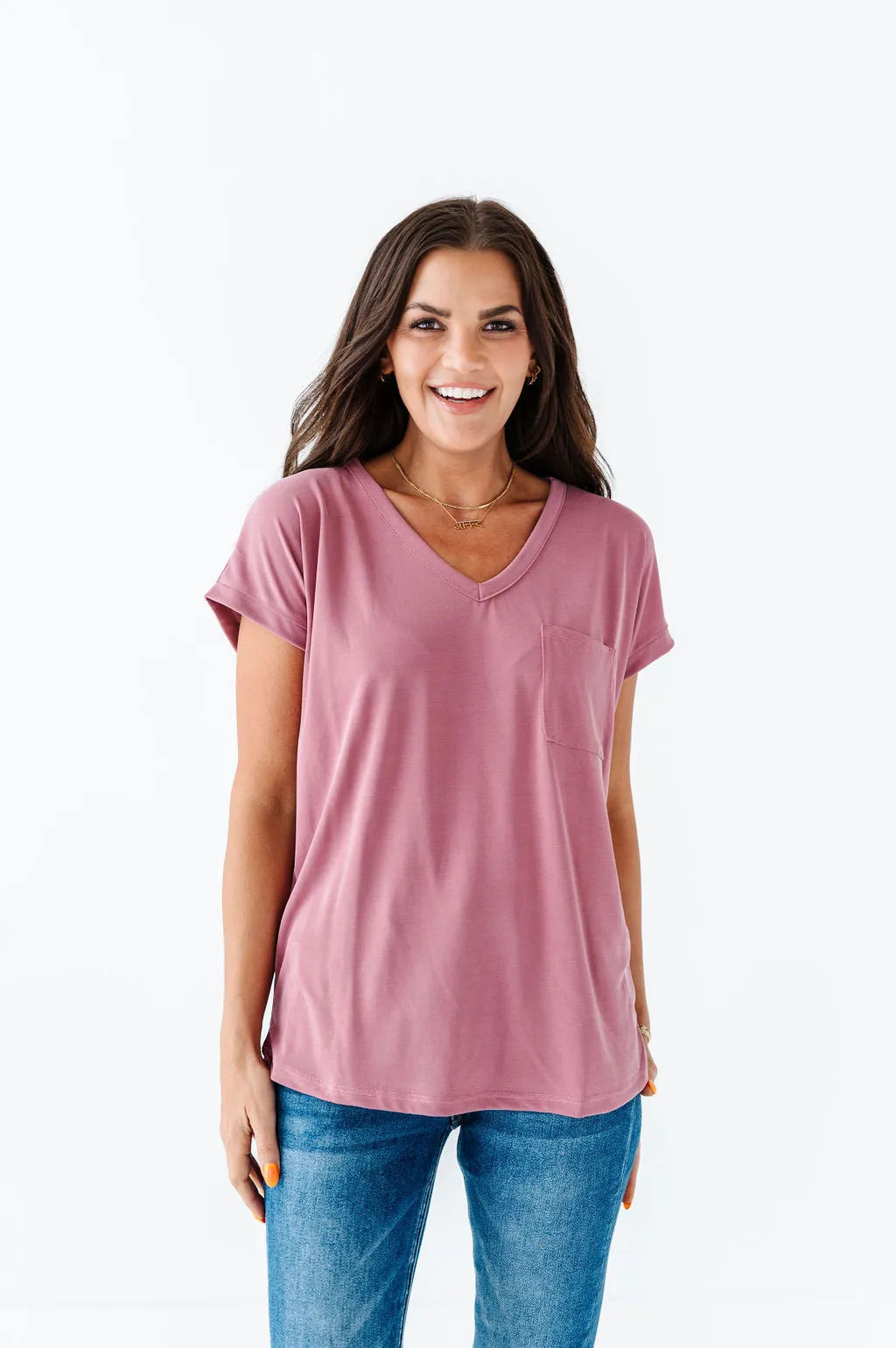 Jersey Girl Top in Mauve