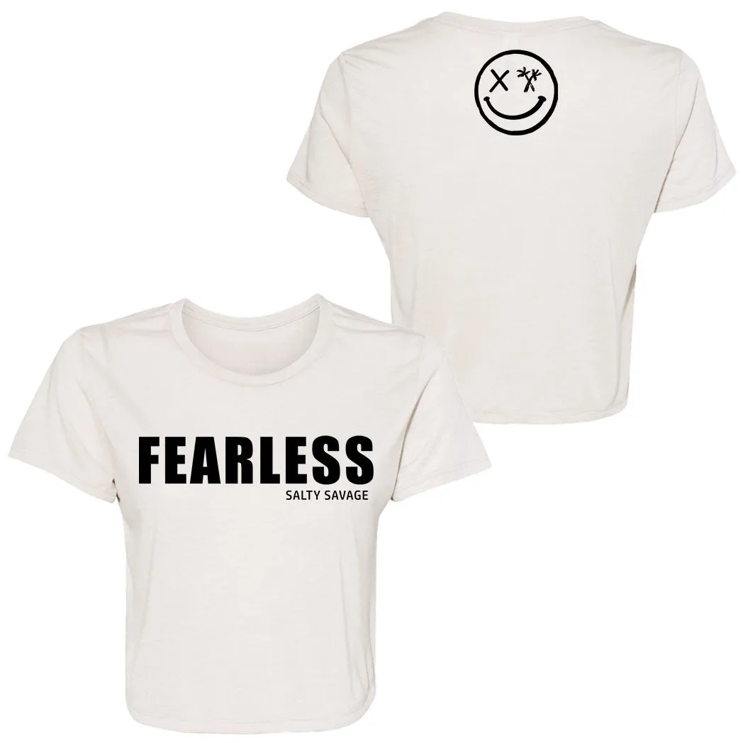 Ladies "FEARLESS" Flowy Crop Tee