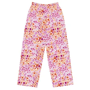 Lesbian Flowers Wide-Leg Pants