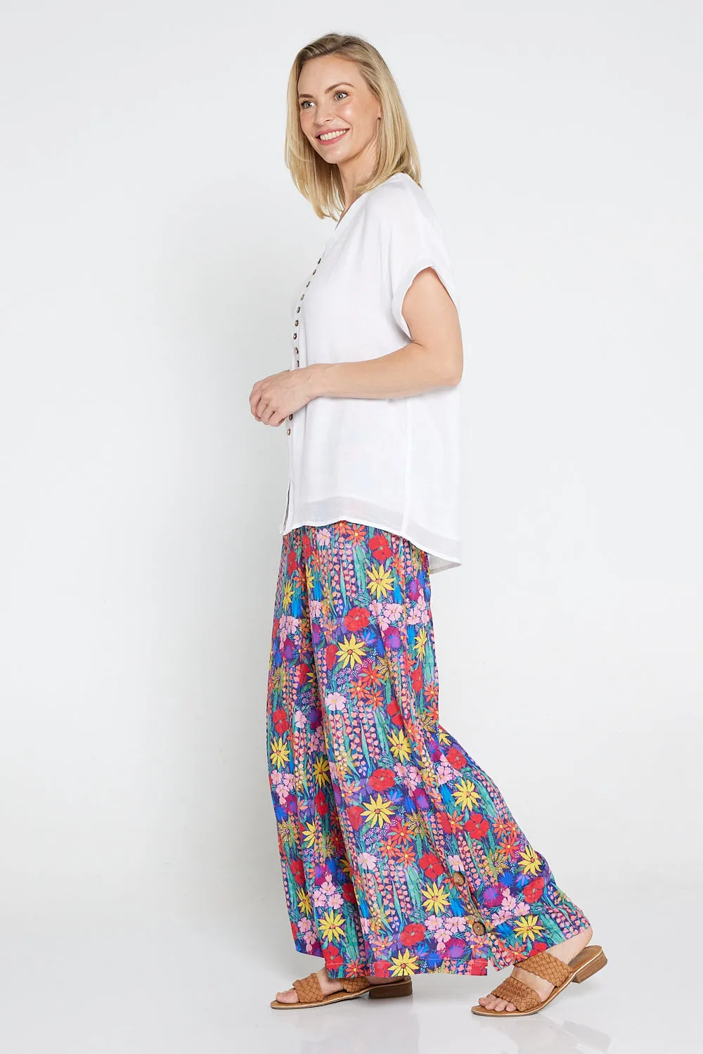 Magnolia Pants - Rainbow Wildflowers