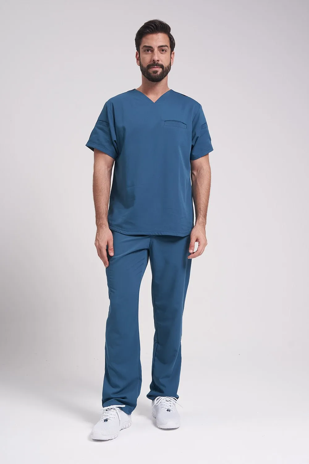 Men's Spandex V-Neck Wesley Scrub Set