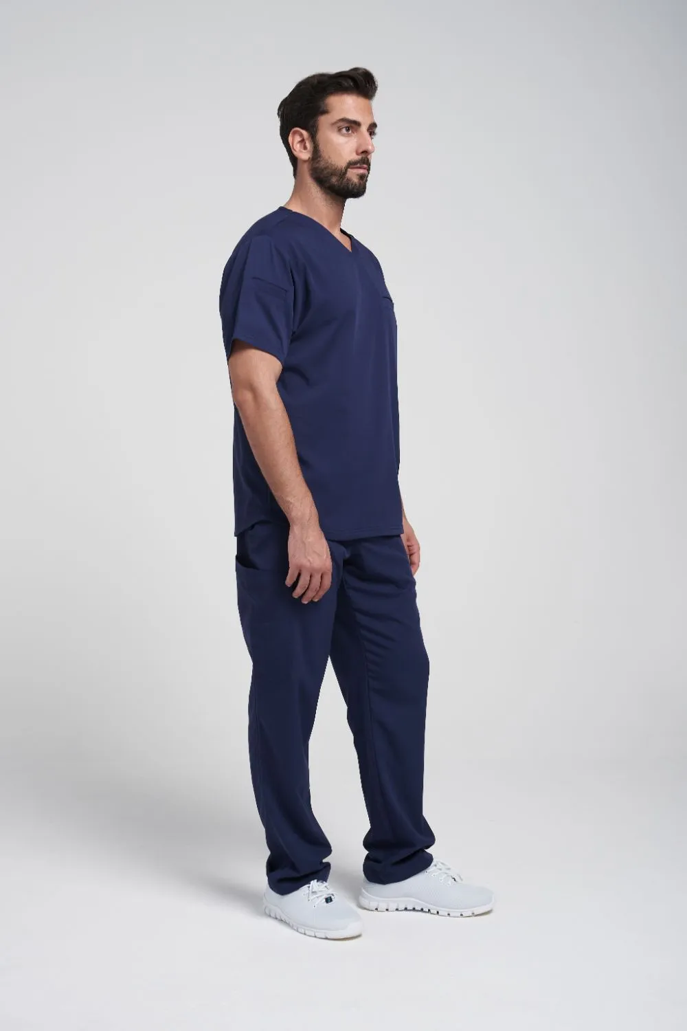 Men's Spandex V-Neck Wesley Scrub Set