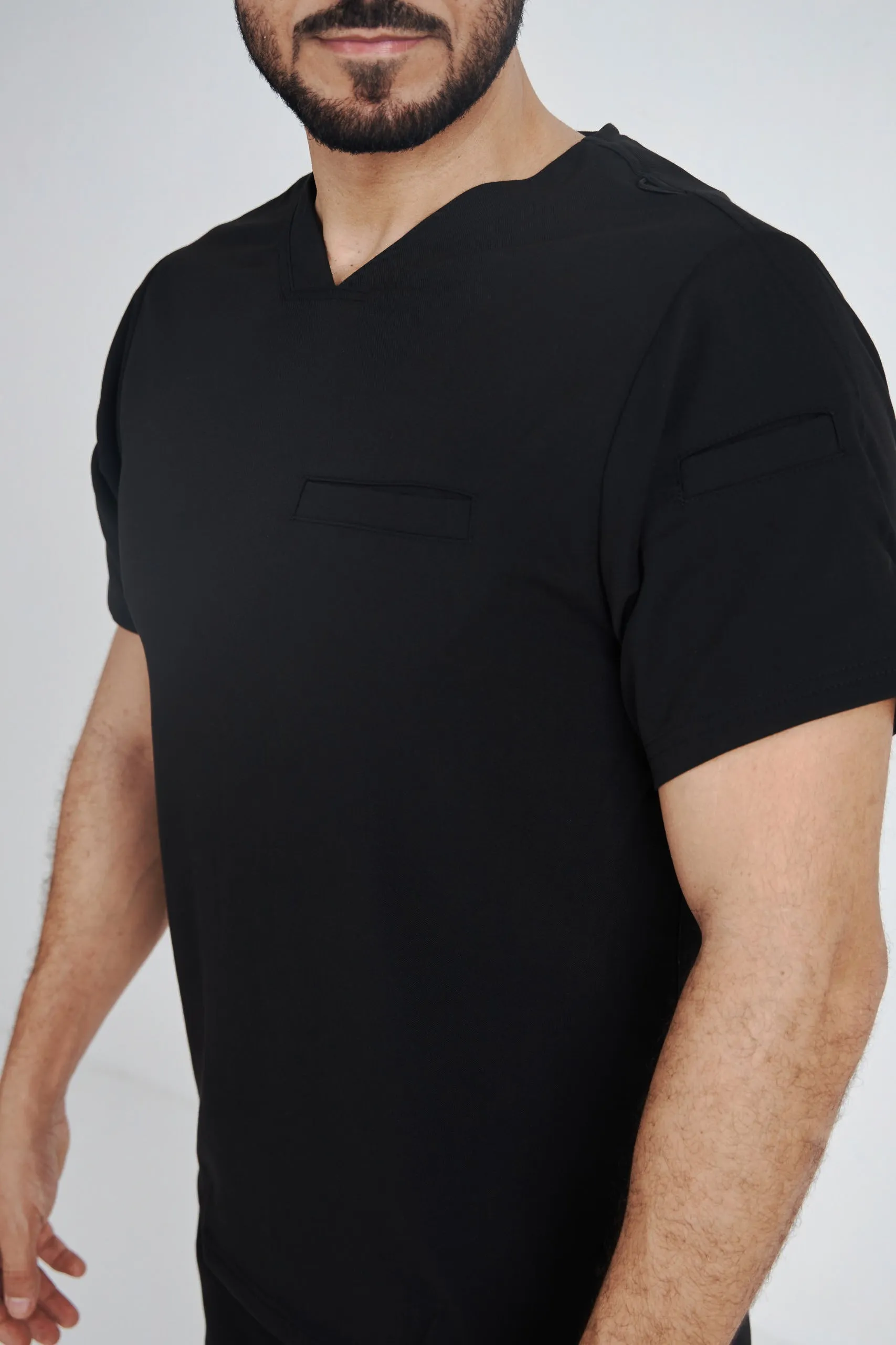 Men's Spandex V-Neck Wesley Scrub Set