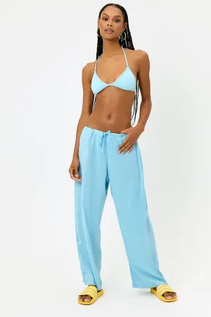 Michelle Low Rise Wide Leg Pants - Baby Blue