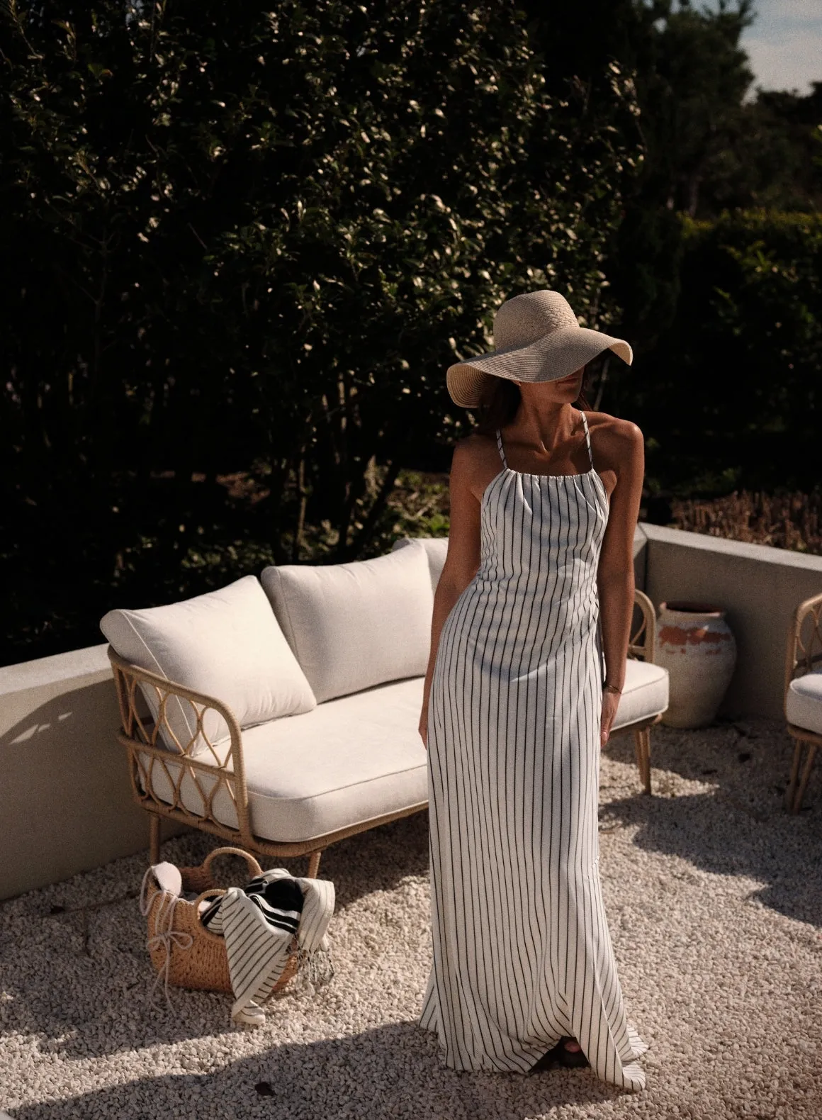 Off-white Flowy Long Dress