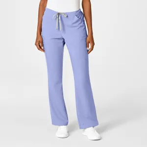 PRO Women's Moderate Flare Leg Scrub Pant - Ceil Blue