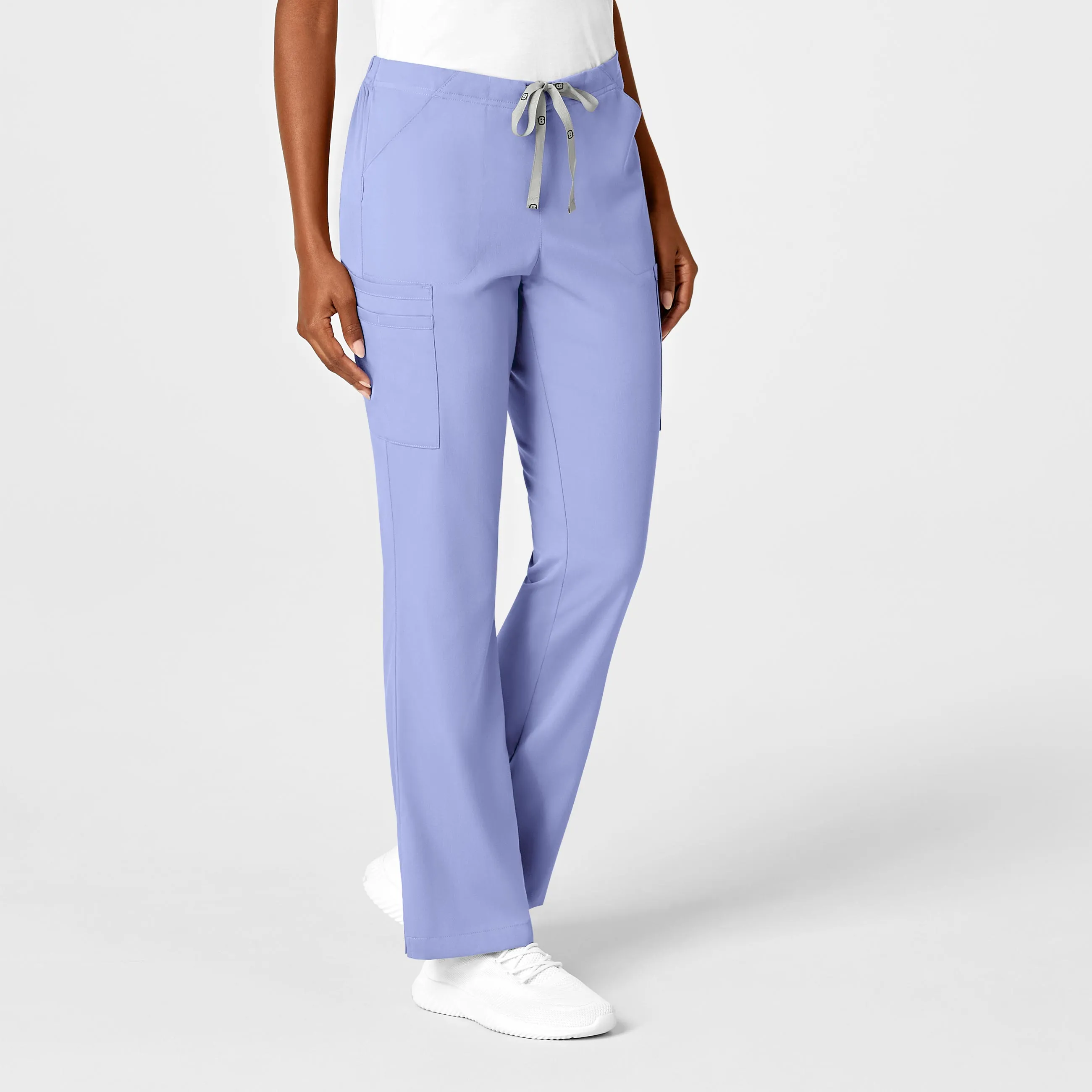 PRO Women's Moderate Flare Leg Scrub Pant - Ceil Blue