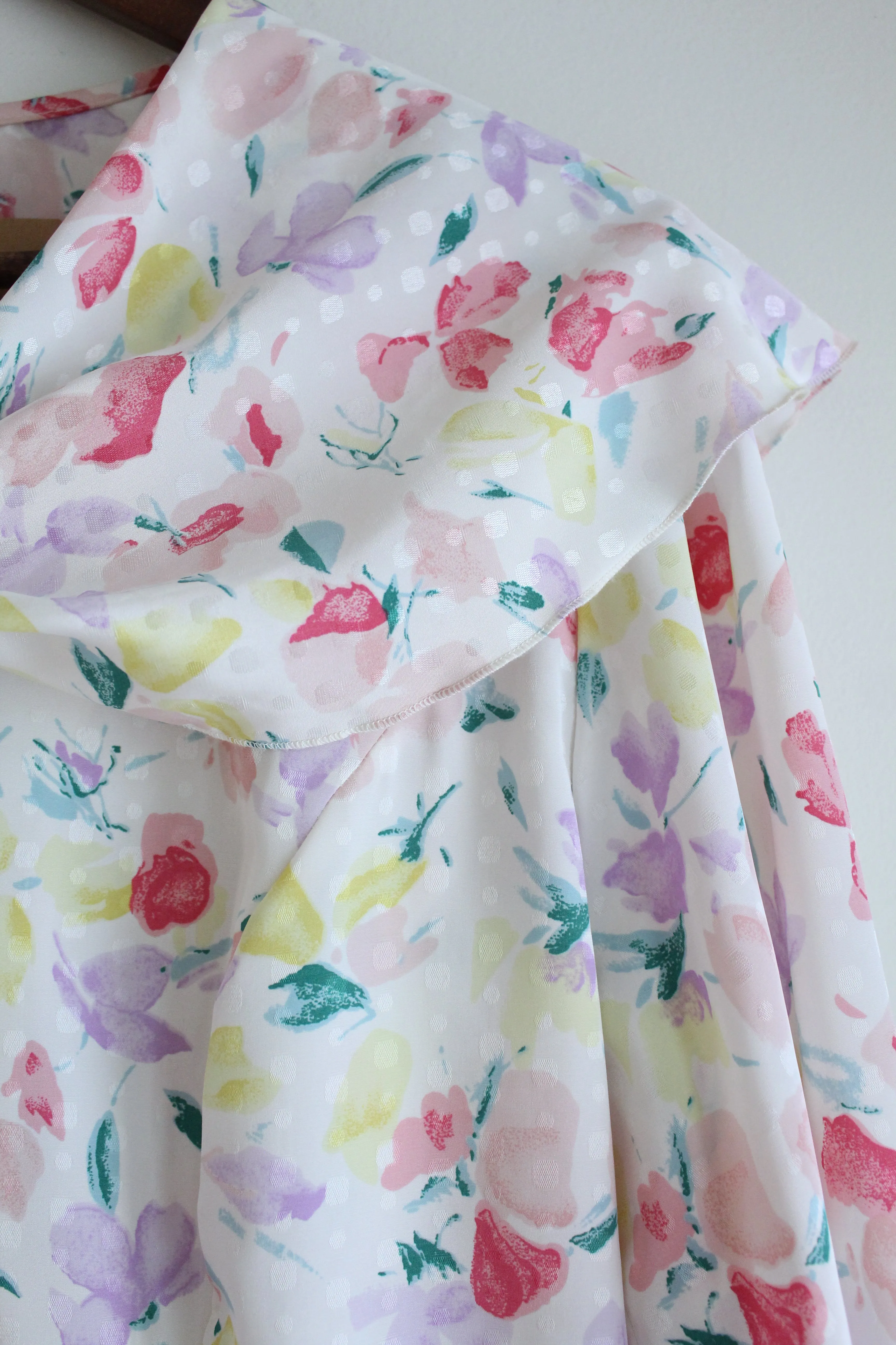 Ruffle Collar Floral Vintage Blouse