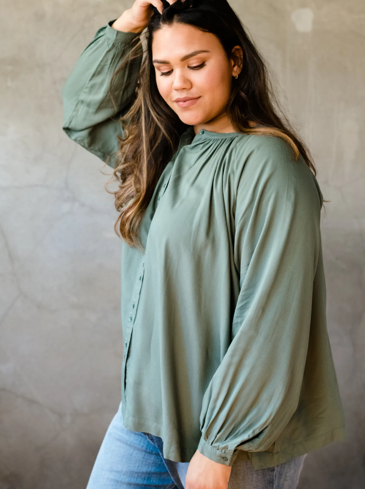 Ruth Flowy Button Down Blouse