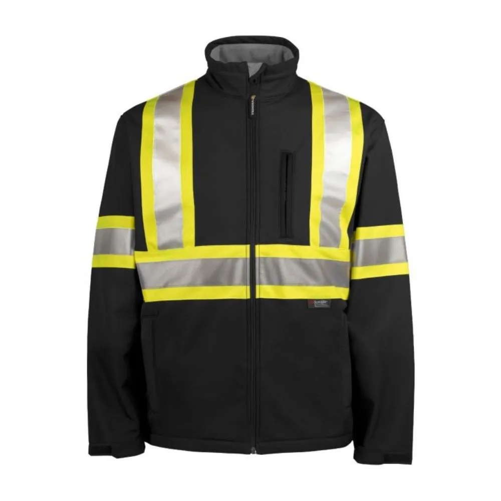 Terra Hi Vis Softshell Work Jacket 116516BK - Black