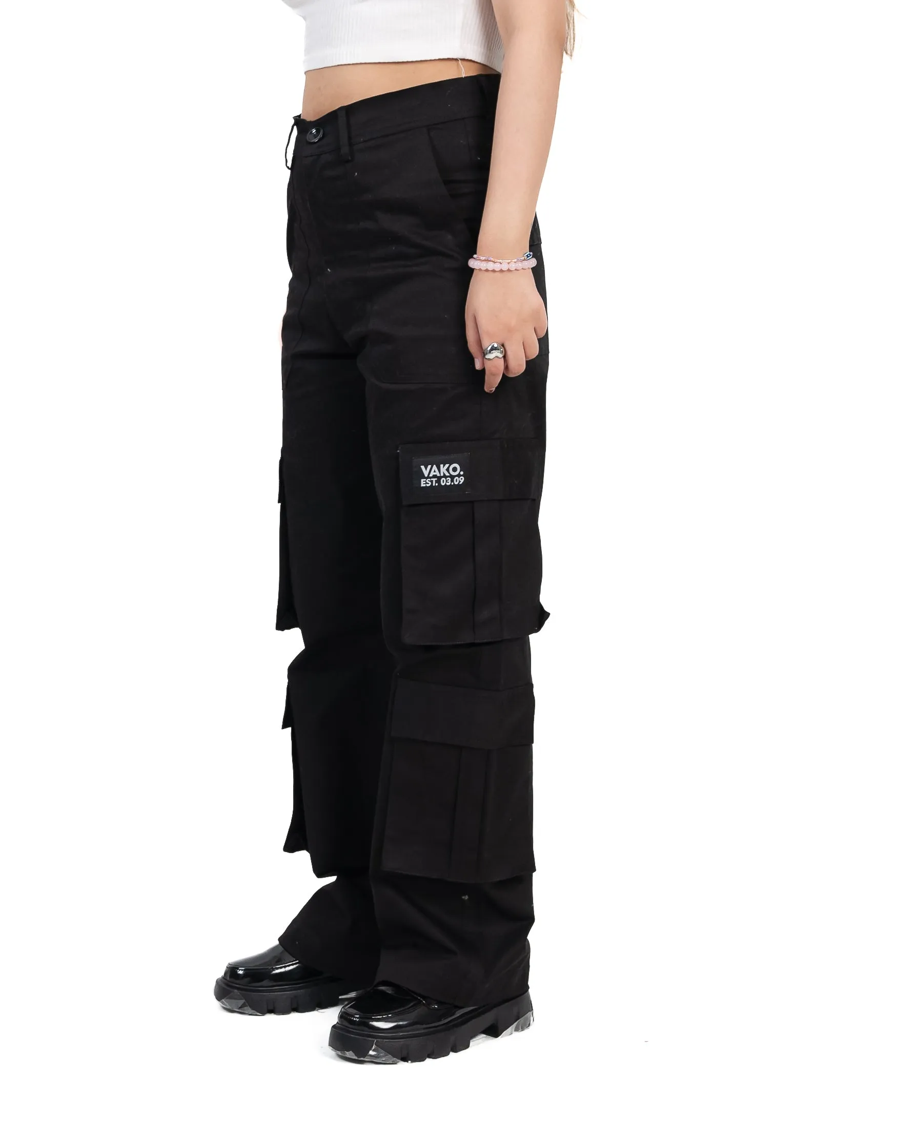 Unisex Black Utility Cargo