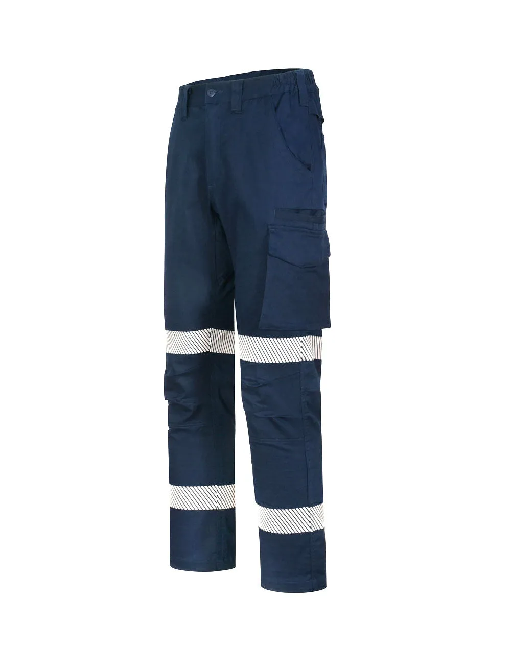 Winning Spirit Unisex Cotton Stretch Rip-Stop Work Pants With Segmented Tape (WP26HV)