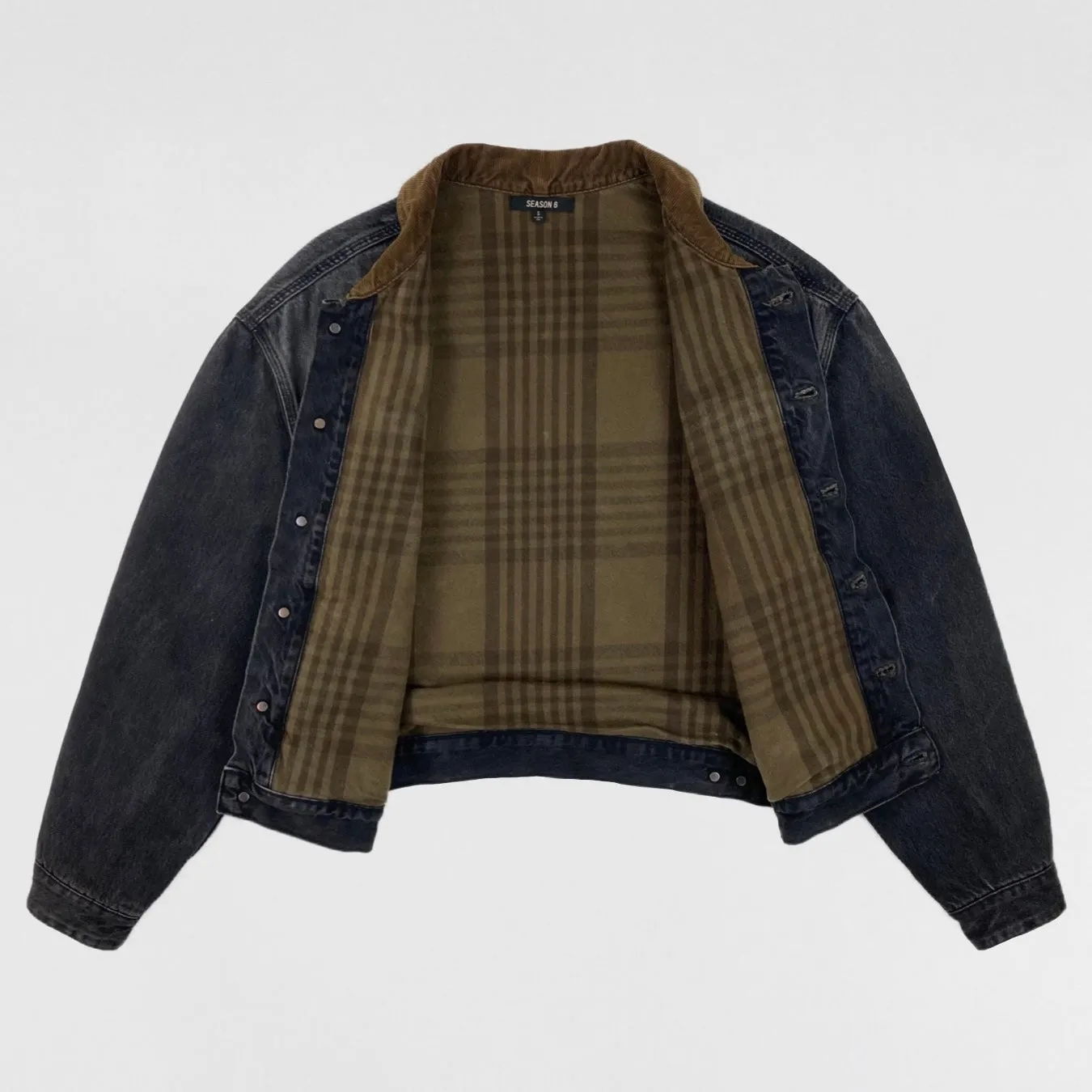 YZY SZN 6 Flannel Lined Washed Denim Jacket